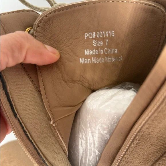 Journee Collection Women's Baylor Booties Tan/Size 7 - Picture 6 of 11